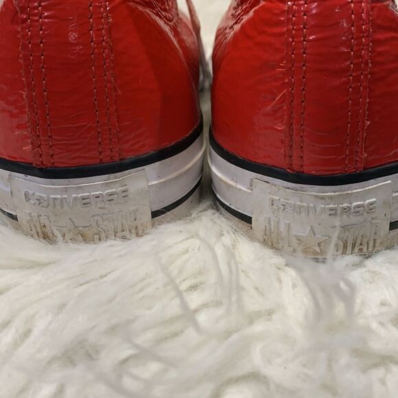 CONVERSE Chuck Taylor All Star 70’s Hi RED Leather Sz M-7.5 W-9.5 - Picture 4 of 11